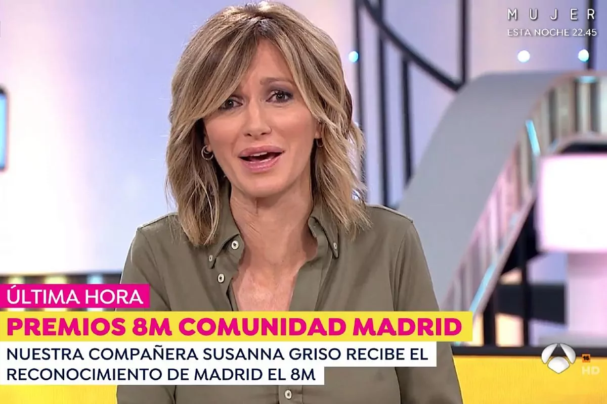 Espejo Público: Susanna Griso se entera en directo del premio que le  entregará la Comunidad de Madrid | Mira