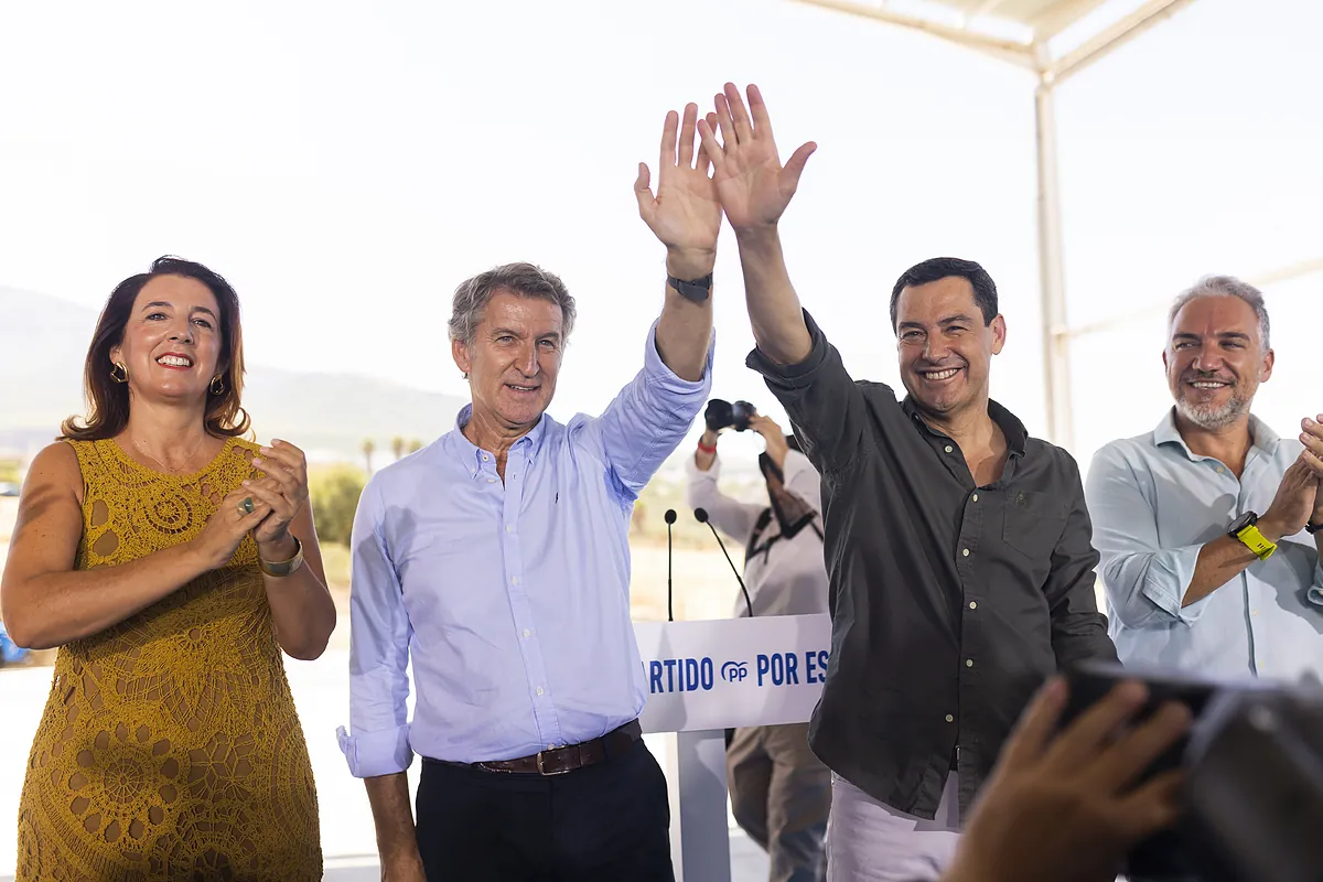 Feijóo toma a Juanma Moreno de modelo para impulsar «el cambio» en España