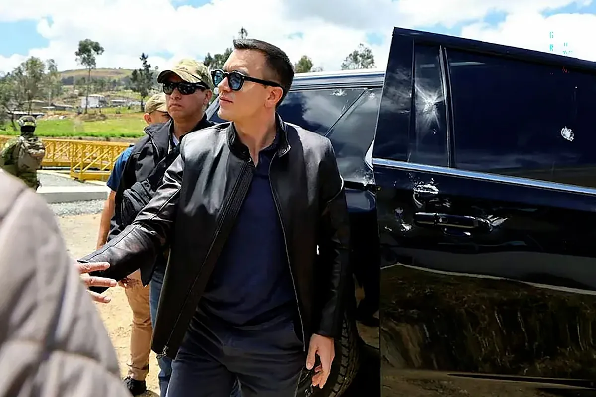 Detenidas cinco personas por atentar contra el presidente de Ecuador, Daniel Noboa