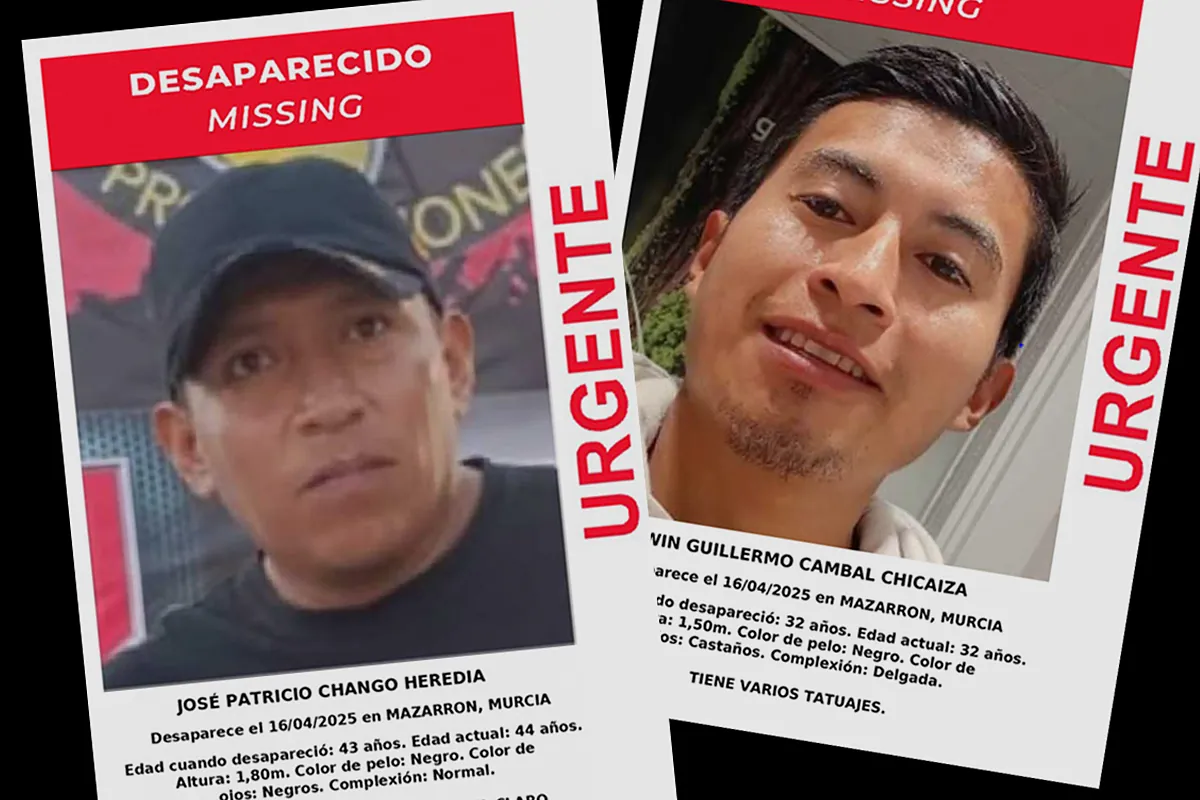 Hallados dos cadáveres en la urbanización de Mazarrón donde desaparecieron José Patricio y Edwin Guillermo