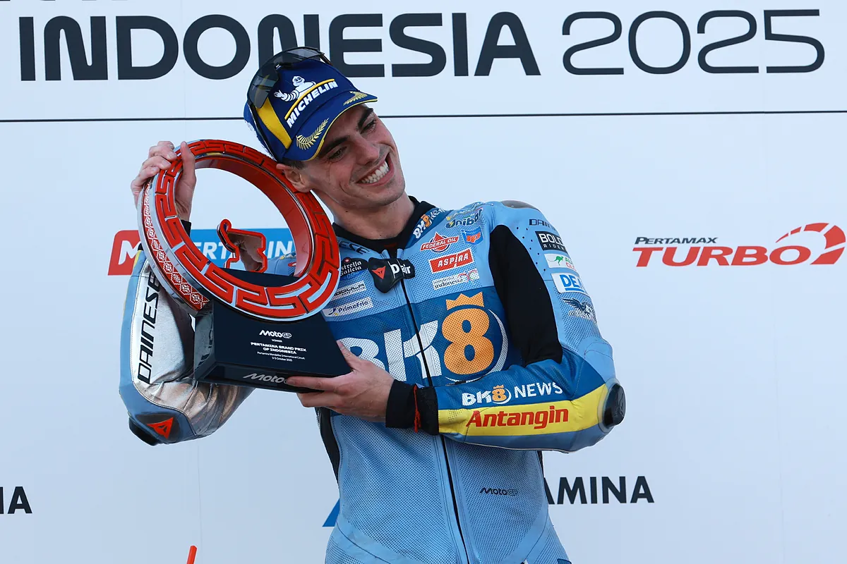 Fermín Aldeguer logra en Indonesia su primera victoria en MotoGP; José Antonio Rueda, campeón del mundo de Moto3