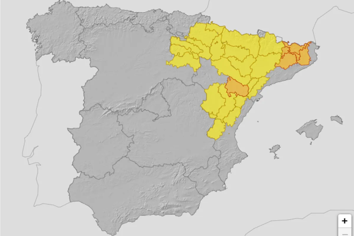 Una dana dejará tormentas y descenso de temperaturas en el noreste peninsular
