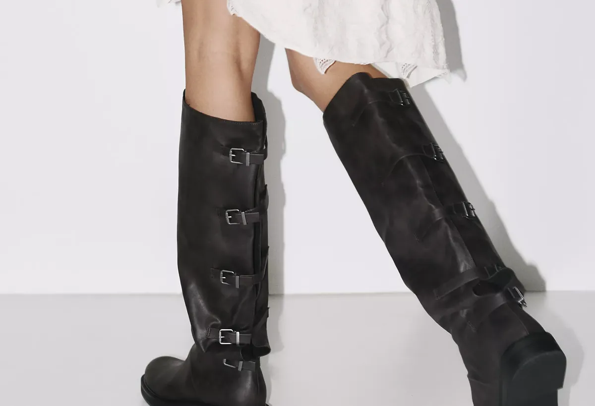 6 botas altas con hebilla de El Corte Inglés y Pull&Bear, ideales para combinar con vestidos este otoño