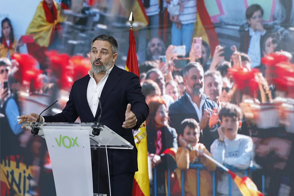 Abascal se muestra "perplejo" con que Feijóo le "compare" con Bildu por su ausencia en la tribuna: "Se ha debido dar un golpe en la cabeza"