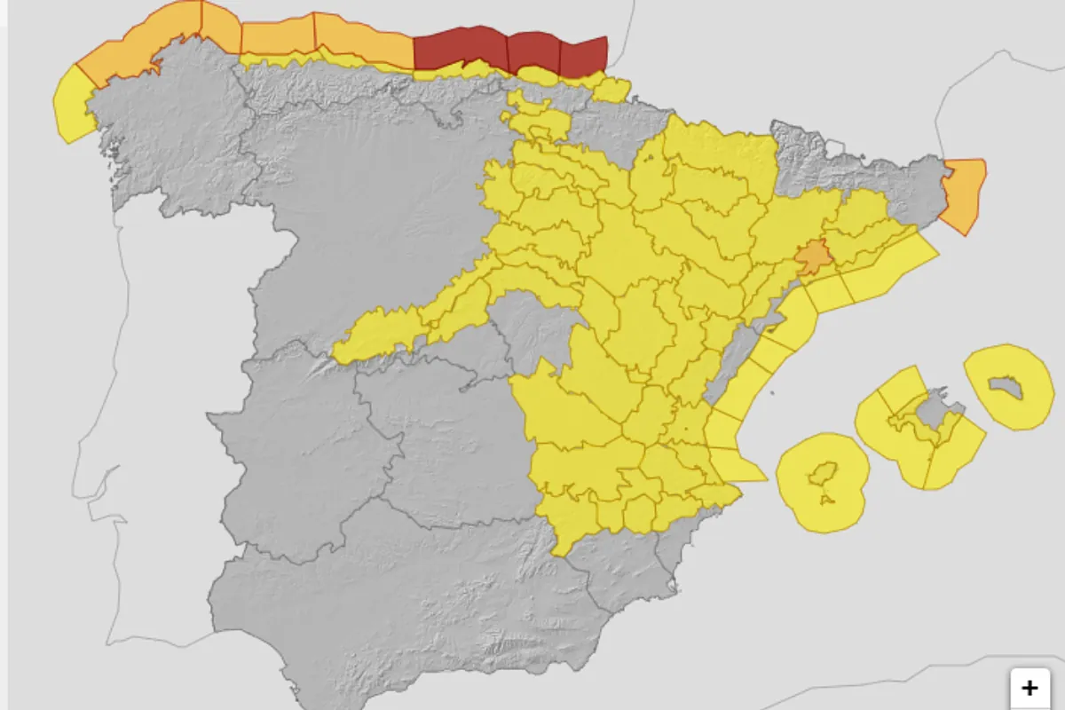 La borrasca Benjamín azota casi toda España con rachas de viento de hasta 167 km/h y olas de hasta ocho metros