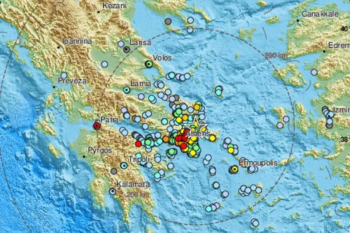 Un terremoto de magnitud 5,2 sacude las islas Ática y Eubea en Grecia y se siente en Atenas
