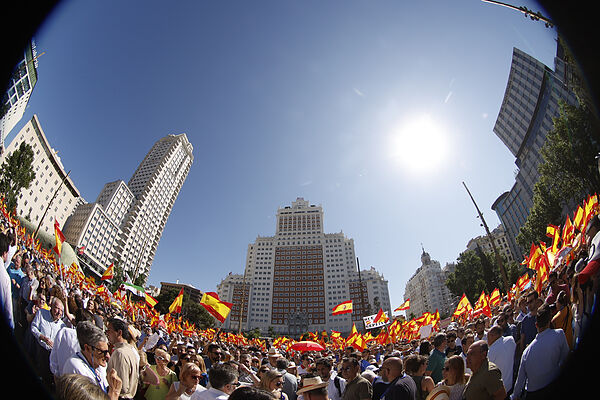 Manifestación en Madrid del PP contra el Gobierno de Sánchez, en ...
