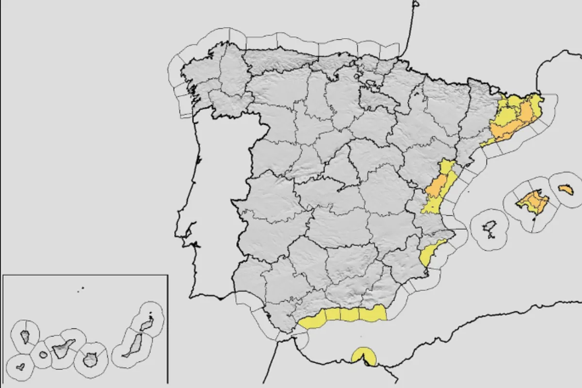 Avisos por lluvias, tormentas, oleaje y calor en 16 provincias