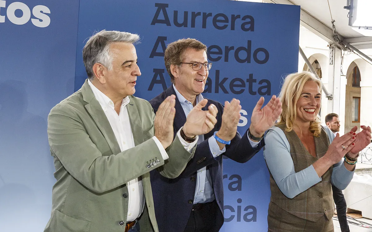 Feijóo calentará en Bilbao la movilización contra la "mafia" del PSOE con un PP vasco lanzado en su precampaña contra el PNV