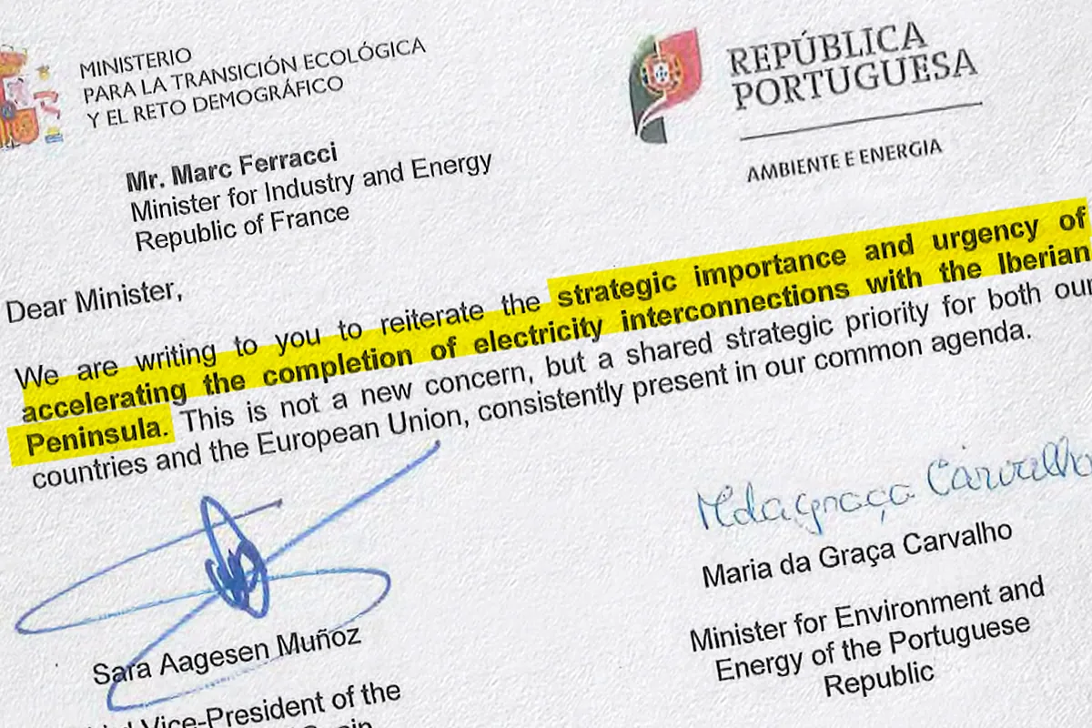 España y Portugal exigen a Francia poner ya fecha a los dos corredores eléctricos que bloquea París:  El apagón urge a actuar 
