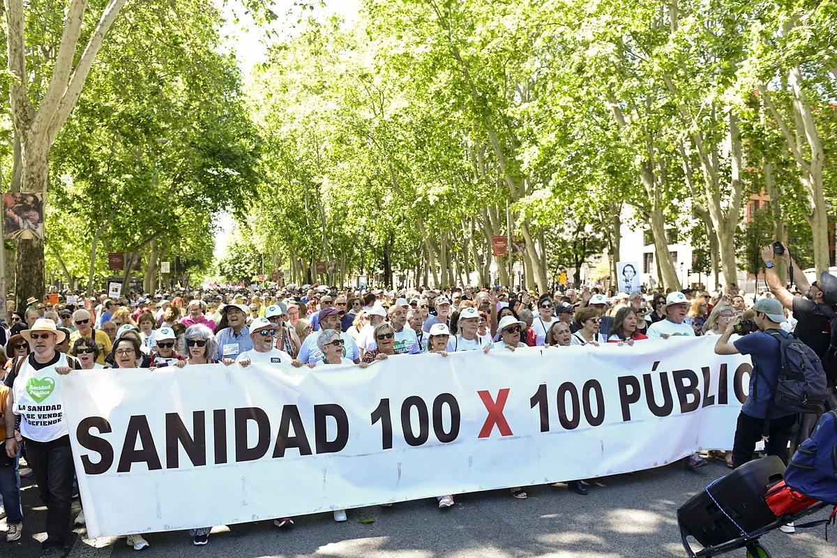 Binlerce vatandaş Madrid'de Halk Sağlığı Savunmasında Yürüyor: “Bu herkesin hakkı”