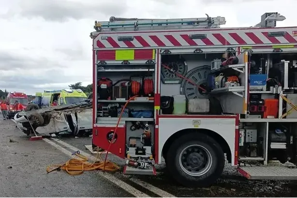 Un menor y un bebé de dos meses resultan heridos en un accidente de tráfico cerca de Pamplona
