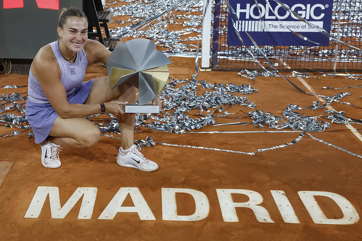 Sabalenka impone su pegada y vence a Gauff para conquistar el tercer título en Madrid
