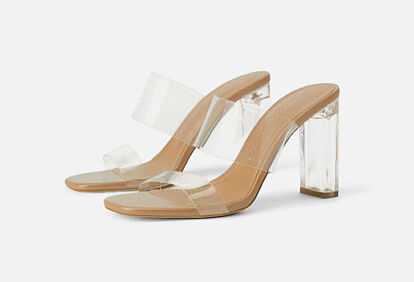 sandalias tiras transparentes