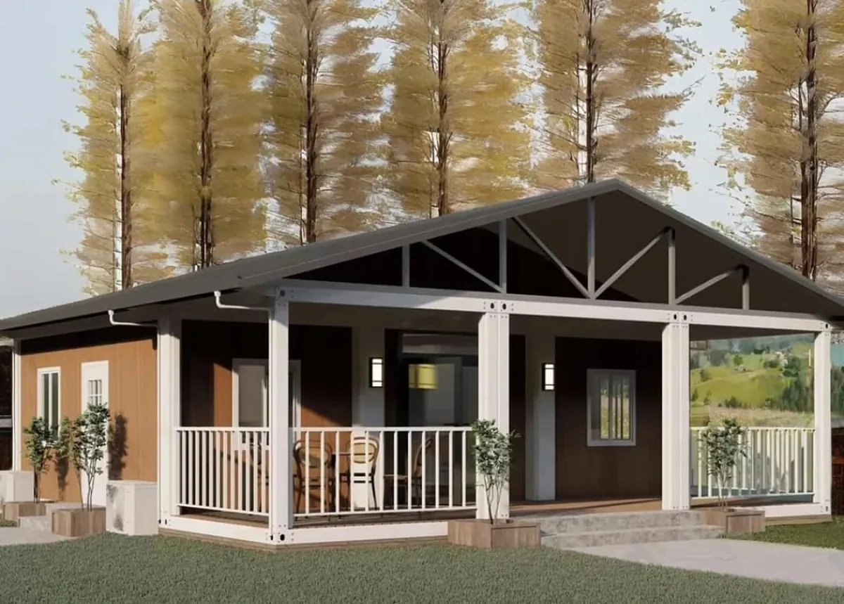 La casa prefabricada de Amazon por 24.000 euros: cocina abierta, dos dormitorios y porche incluido