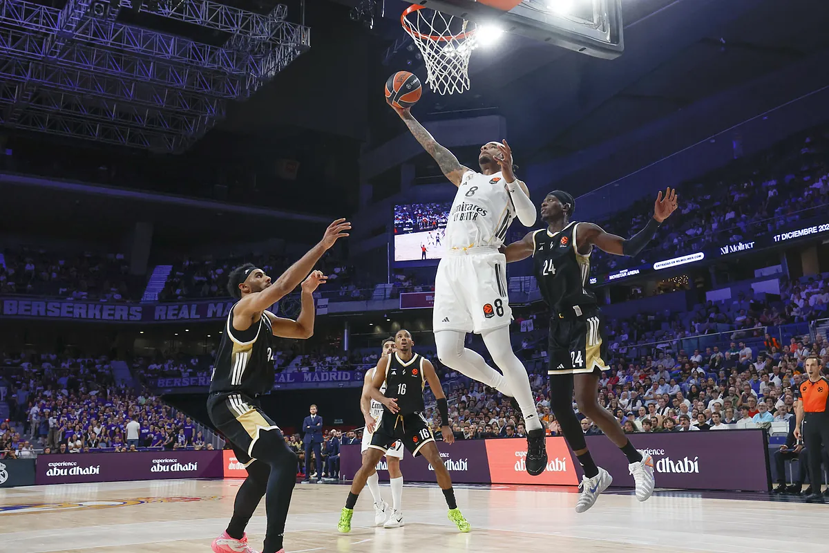 El Real Madrid liquida al Asvel en la primera gran noche de Chuma Okeke