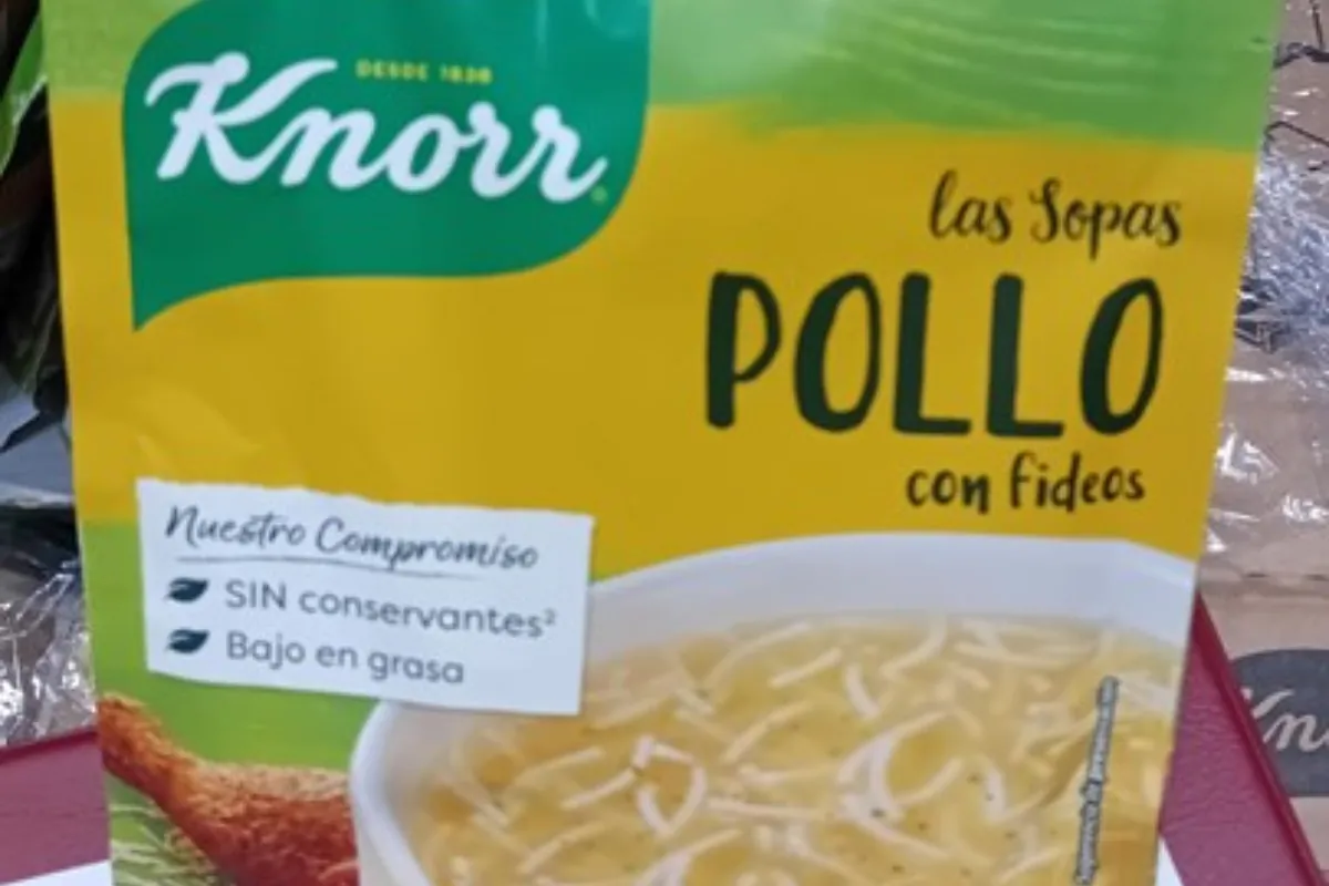 Alertan de la presencia de piezas de metal y caucho en dos lotes de sopa deshidratada de la marca Knorr