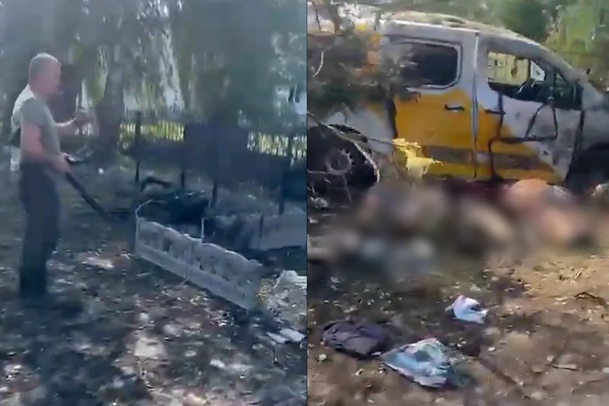 Zelenski sube un vídeo del ataque ruso que ha dejado más de 20 muertos en Donetsk