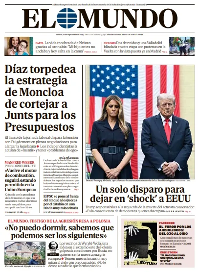 Portada de EL MUNDO del viernes 12 de septiembre de 2025