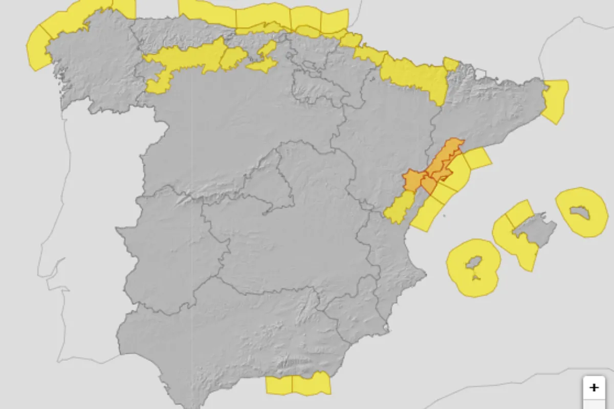 La Aemet avisa de que 11 comunidades se encuentran en alerta por nieve, oleaje y viento de hasta 100 km/h